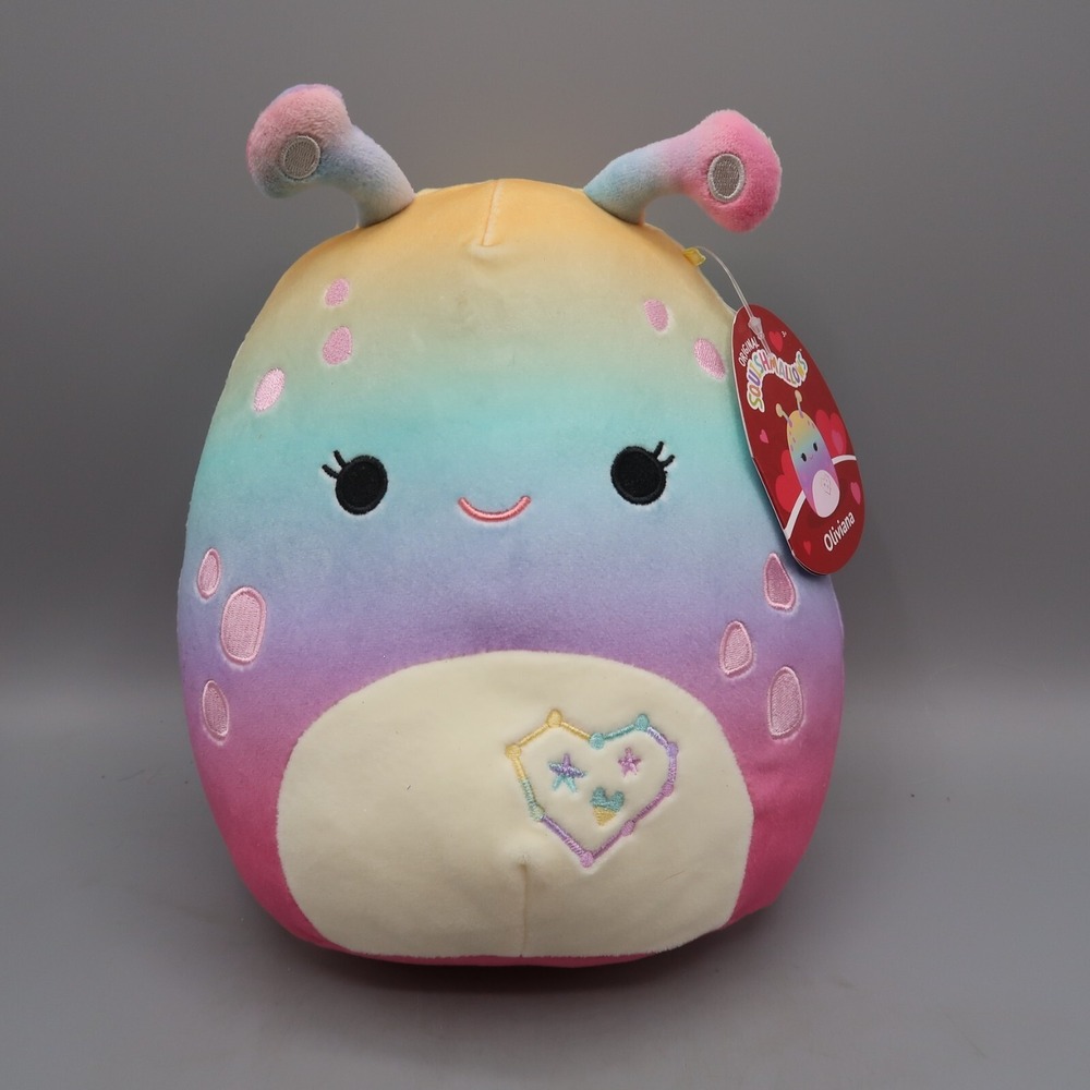 Squishmallows Oliviana Alien 8" Kellytoy Soft Plush Love Heart Plush Toy Stuffed